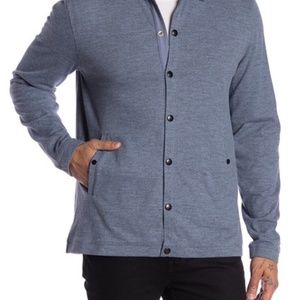 BRAND NEW JASON SCOTT COACH'S BUTTON DOWN JACKET SHIRT-GRAY